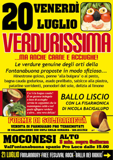 20 lUGLIO, MOCONESI ALTO: SAGRA CON BALLO "VERDURISSIMA" (..ma anche carne e acciughe!)

