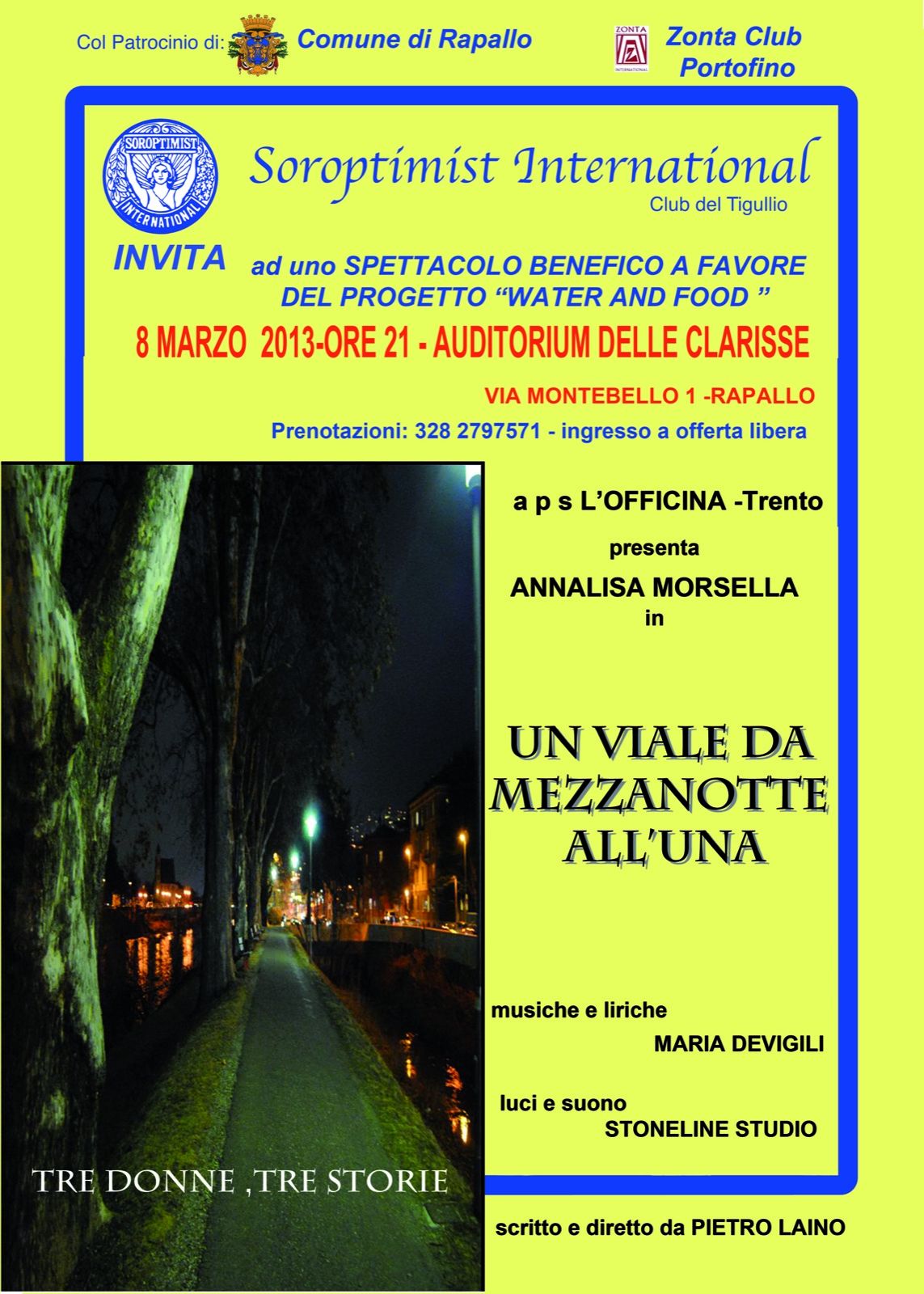 8 MARZO, RAPALLO: Il Soroptimist International club del Tigullio  ricorda  la festa della donna