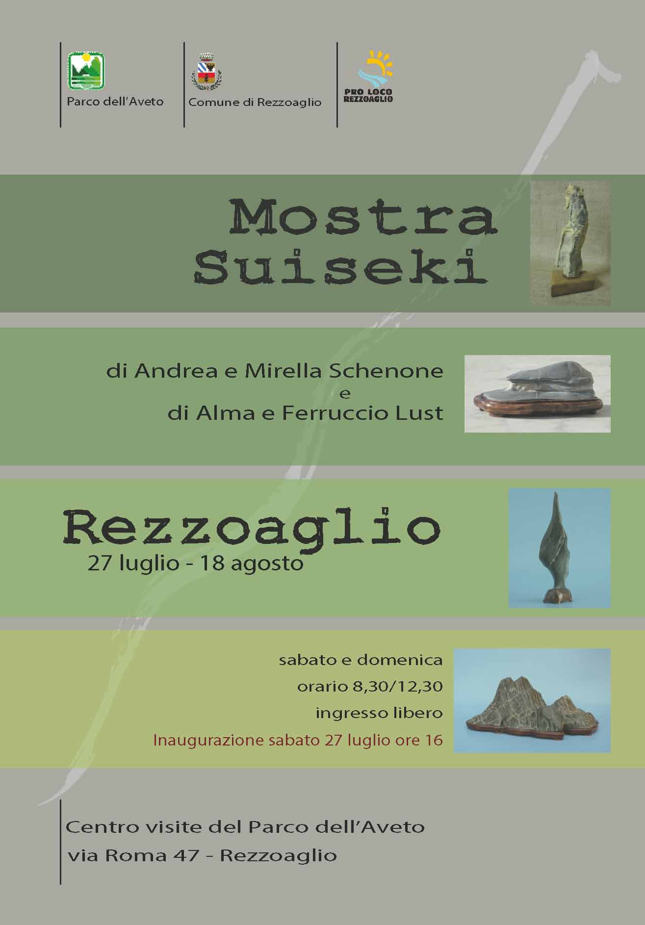 Dal 27 luglio al 18 agosto, Rezzoaglio: MOSTRA DI SUISEKI.