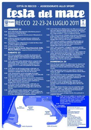 22, 23 e 24 luglio, Recco: FESTA DEL MARE