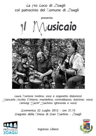 22 Luglio, Zoagli: Concerto ad ingresso libero de "Il Musicaio".
