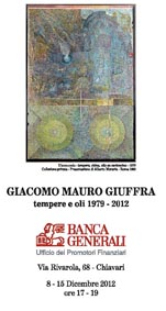 Grande successo per l'inaugurazione della mostra di Giacomo Mauro Giuffra, a Chiavari fino al 15 Dicembre