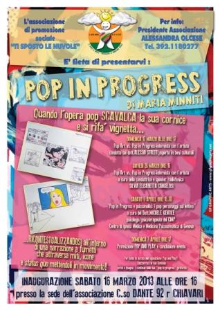 16 marzo/6Aprile, Chiavari: mostra: "Pop in Progress" di Maria Minniti,