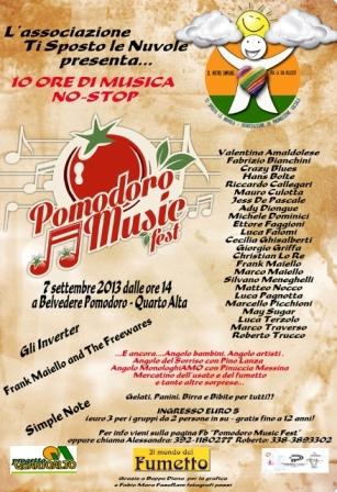 SABATO 7: al POMODORO MUSIC FESTIVAL, divertimento per tutti