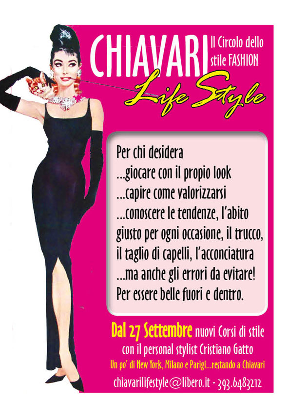 Dal 27 settembre, Chiavari: Corsi di stile con il personal stylist