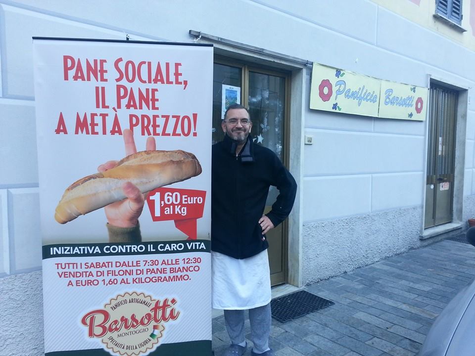 7 Dicembre, Montoggio: torna l'appuntamento con il pane a "prezzo sociale", 1,60 euro al chilogrammo e raddoppia con l'adesione di un altro negozioante