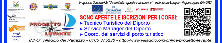 Progetto Levante: rcorsi di formazione professionale per favorire l'occupazione dei giovani
nel settore dell'economia del mare